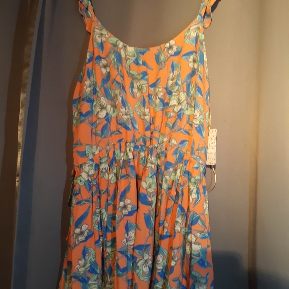 Free People Orange Floral - Picture 2 of 5